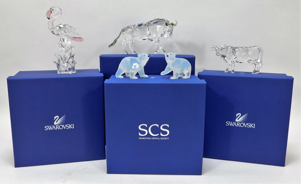 4PC SWAROVSKI ASSORTED ANIMAL