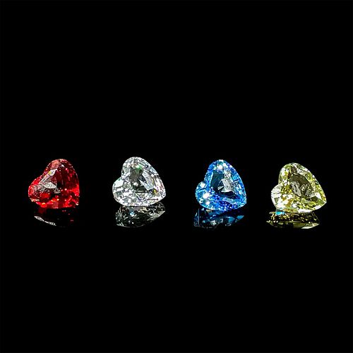 4PC SWAROVSKI CRYSTAL HEART