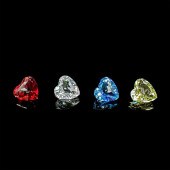 4PC SWAROVSKI CRYSTAL HEART PA