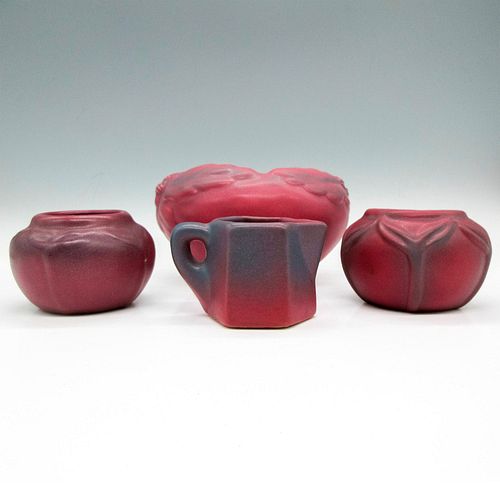 4PC VAN BRIGGLE POTTERY BOWLS,