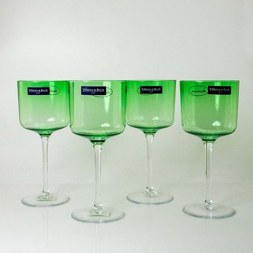 4PC VILLEROY AND BOCH WINE GLASSES,