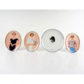 4PC VINTAGE BRADFORD EXCHANGE