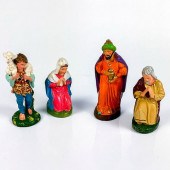 4PC VINTAGE GERMAN PAPER MACHE