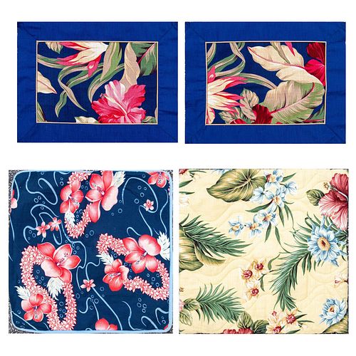 4PC VINTAGE HAWAIIAN FLORAL