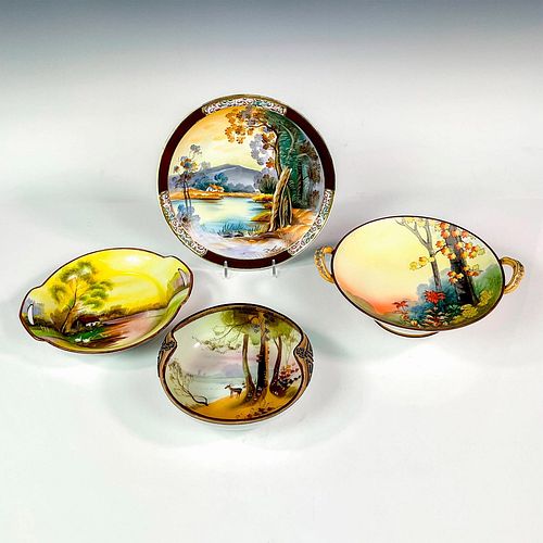 4PC VINTAGE JAPANESE PORCELAIN