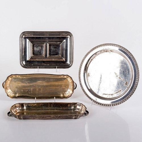 4PC VINTAGE SILVERPLATE DISH