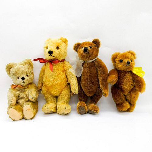 4PC VINTAGE TEDDY BEARSFour small