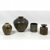 4pc Warm Glazed Studio Art Pot