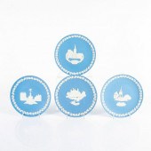 4PC WEDGWOOD PALE BLUE JASPERW