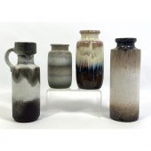 4pc WEST GERMAN Art Pottery Mo