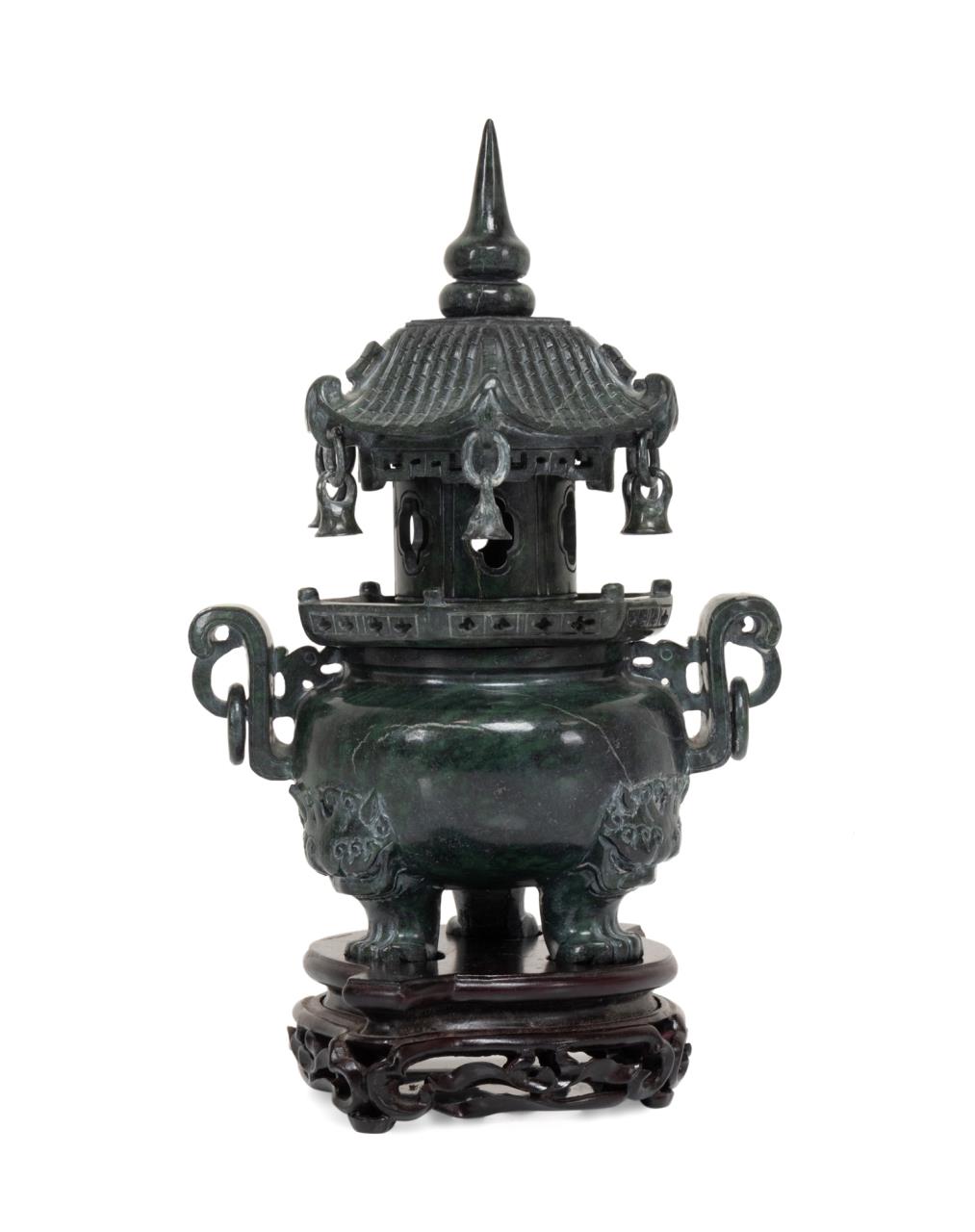 4PCS CARVED CHINESE SPINACH JADE