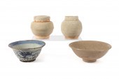 4PCS CHINESE CELADON & BLUE &