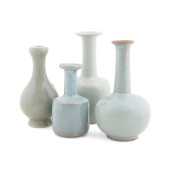 4PCS CHINESE CELADON GLAZED VA