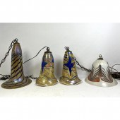 4pcs FELLERMAN Art Glass Penda