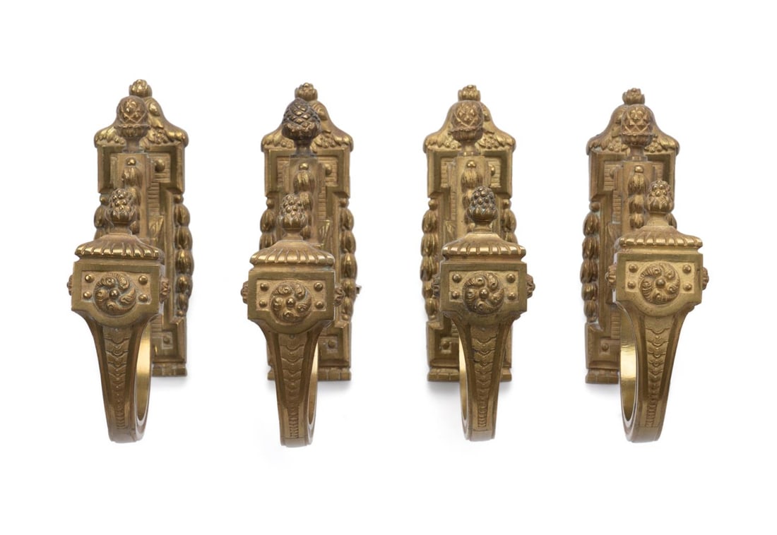 4PCS FRENCH GILT BRONZE CURTAIN