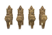 4PCS FRENCH GILT BRONZE CURTAI