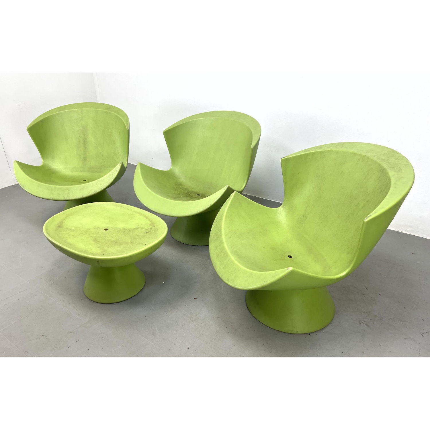 4pcs Green Plastic Patio Outdoor