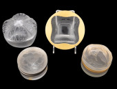 4PCS LALIQUE CRYSTAL THREE COV