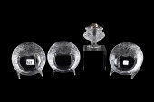 4PCS LALIQUE 'TETE DE LION' SM