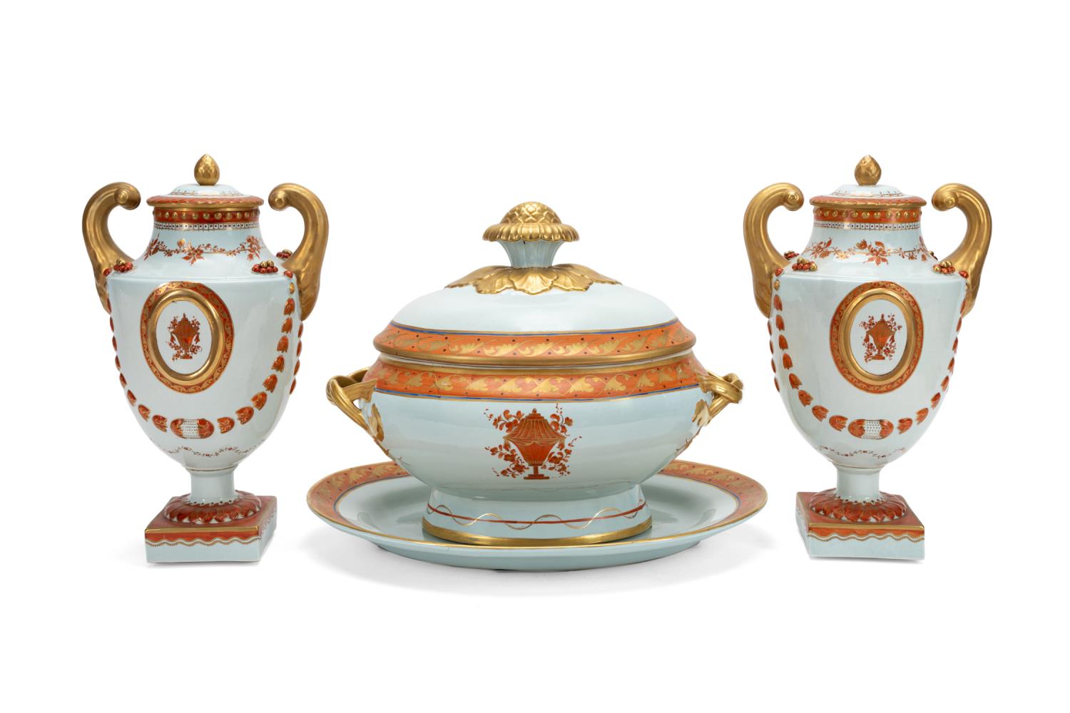 4PCS MOTTAHEDEH LOWESTOFT TUREEN,