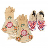 4PCS NATIVE AMERICAN BEADED GL