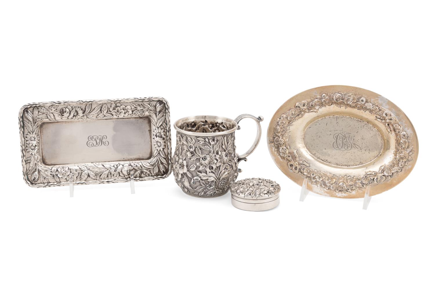 4PCS S. KIRK & SON REPOUSSE