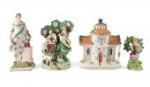 4PCS STAFFORDSHIRE PORCELAIN F