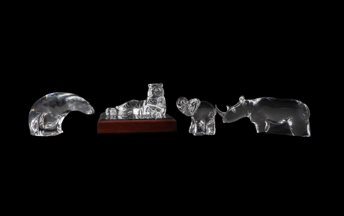 4PCS STEUBEN GLASS ANIMALS