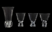 4PCS STUEBEN CRYSTAL GLASS VAS