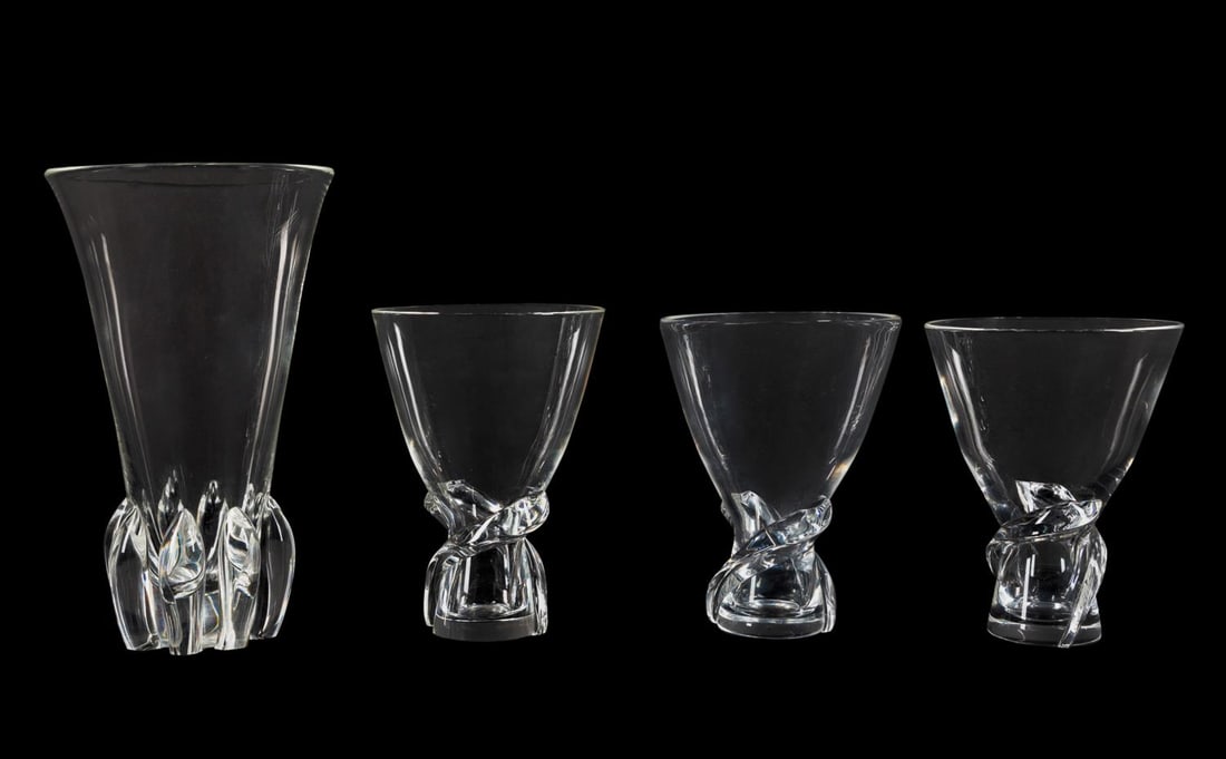 4PCS STUEBEN CRYSTAL GLASS