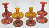 4PR SPLATTERED BOHEMIAN ART GL