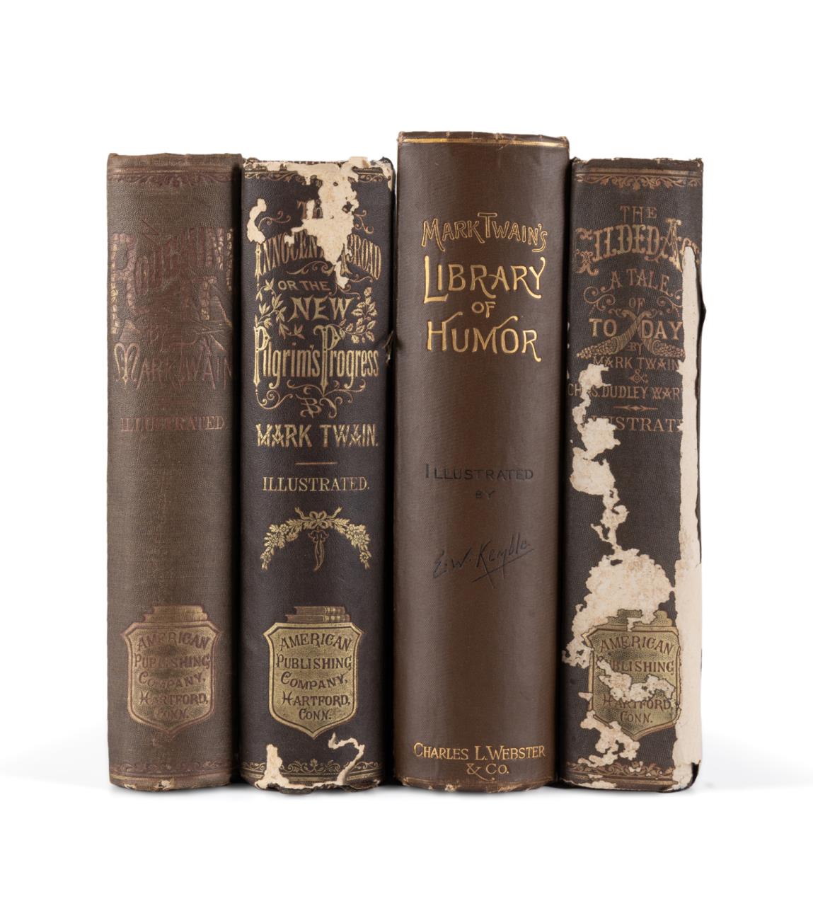 4VOL MARK TWAIN FIRST EDITION BOOKS