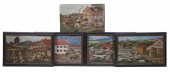 (5) 18TH C. FOLK ART PAINTINGS