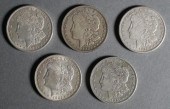 (5) 1921 MORGAN SILVER DOLLARS