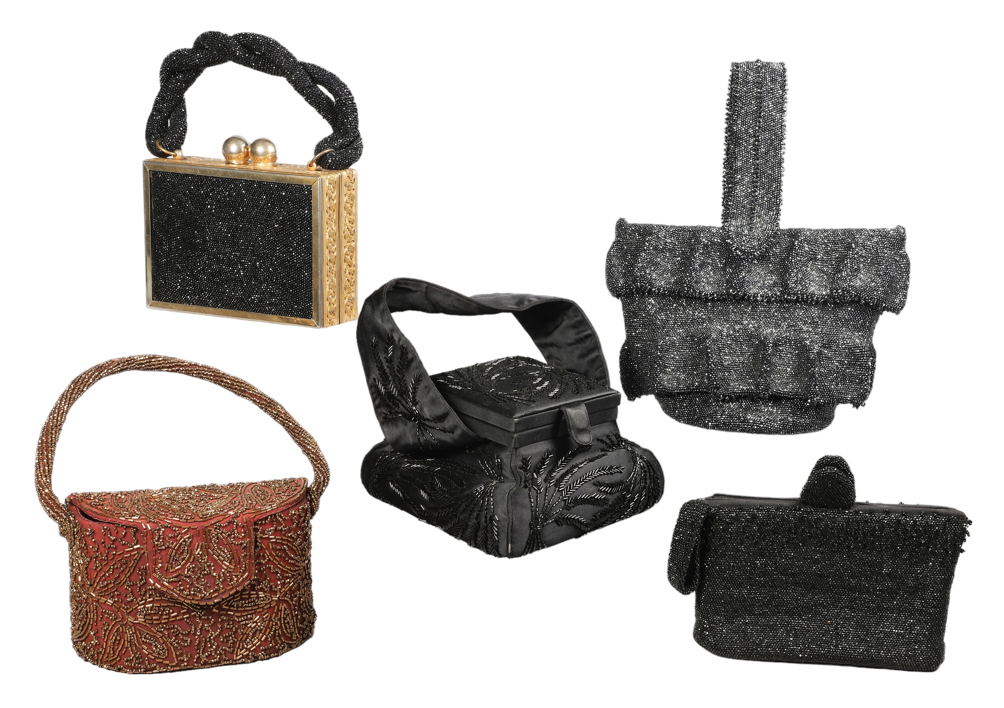 (5) 1940's/50's/60's purses to