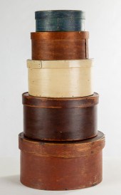 (5) 19TH CENTURY PAINTED PANTR