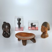 (5) AFRICAN TRIBAL CARVINGS &