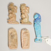 (5) ANCIENT EGYPTIAN AMULETS,