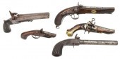 (5) ANTIQUE FLINTLOCK & PERCUS