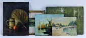 5 ANTIQUE IMPRESSIONIST LANDSC