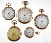 5 ANTIQUE POCKET WATCHESLot of