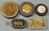 5 ANTIQUE SNUFF BOXES1st item: