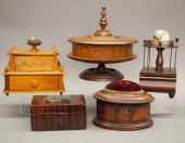 5 ANTIQUE SPOOL CADDYS/SEWING