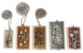 5 ARCHITECTURAL PENDANTS BY JE