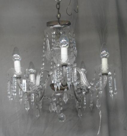 5 Arm Crystal Chandelier.