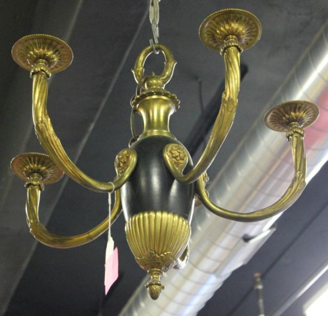 5 Arm Empire Style Gilt Metal