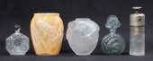 (5) Art Deco vases and scent b