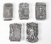 5 ART NOUVEAU FIGURAL STERLING
