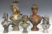 (5) ART NOUVEAU PATINATED META