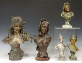 (5) ART NOUVEAU PATINATED META